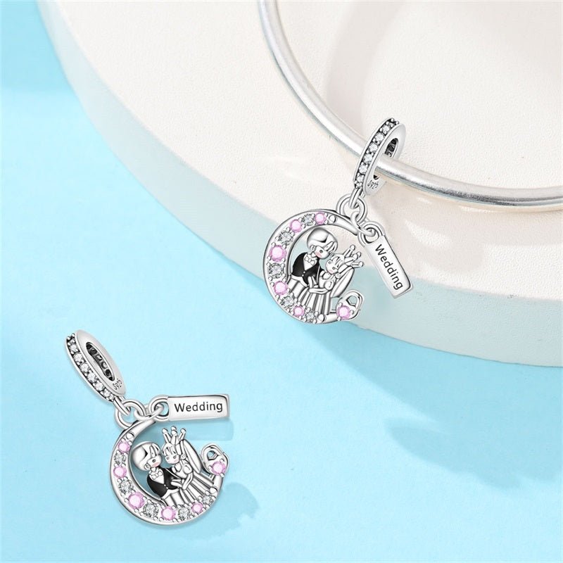 Amarante Jewelry Bride & Groom Wedding Dangle Charm