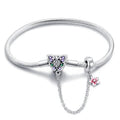 Amarante Jewelry Butterfly Charm Bracelet with Crystal Accents and Flower Dangle