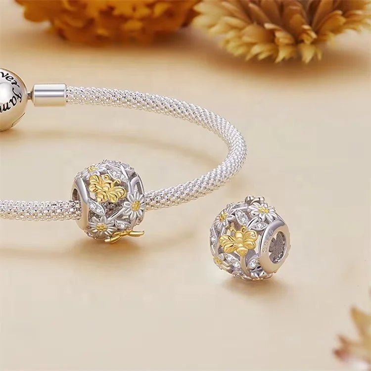 Amarante Jewelry Butterfly & Floral Garden Charm