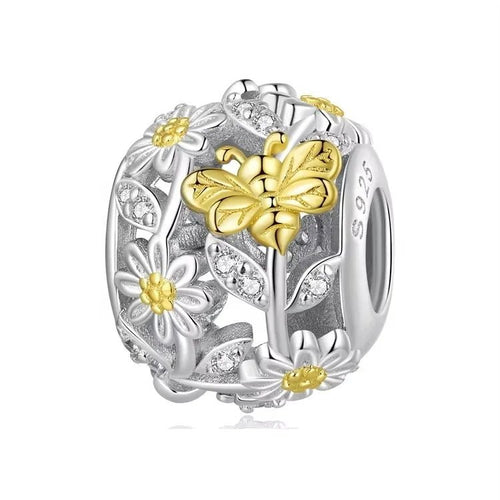 Amarante Jewelry Butterfly & Floral Garden Charm