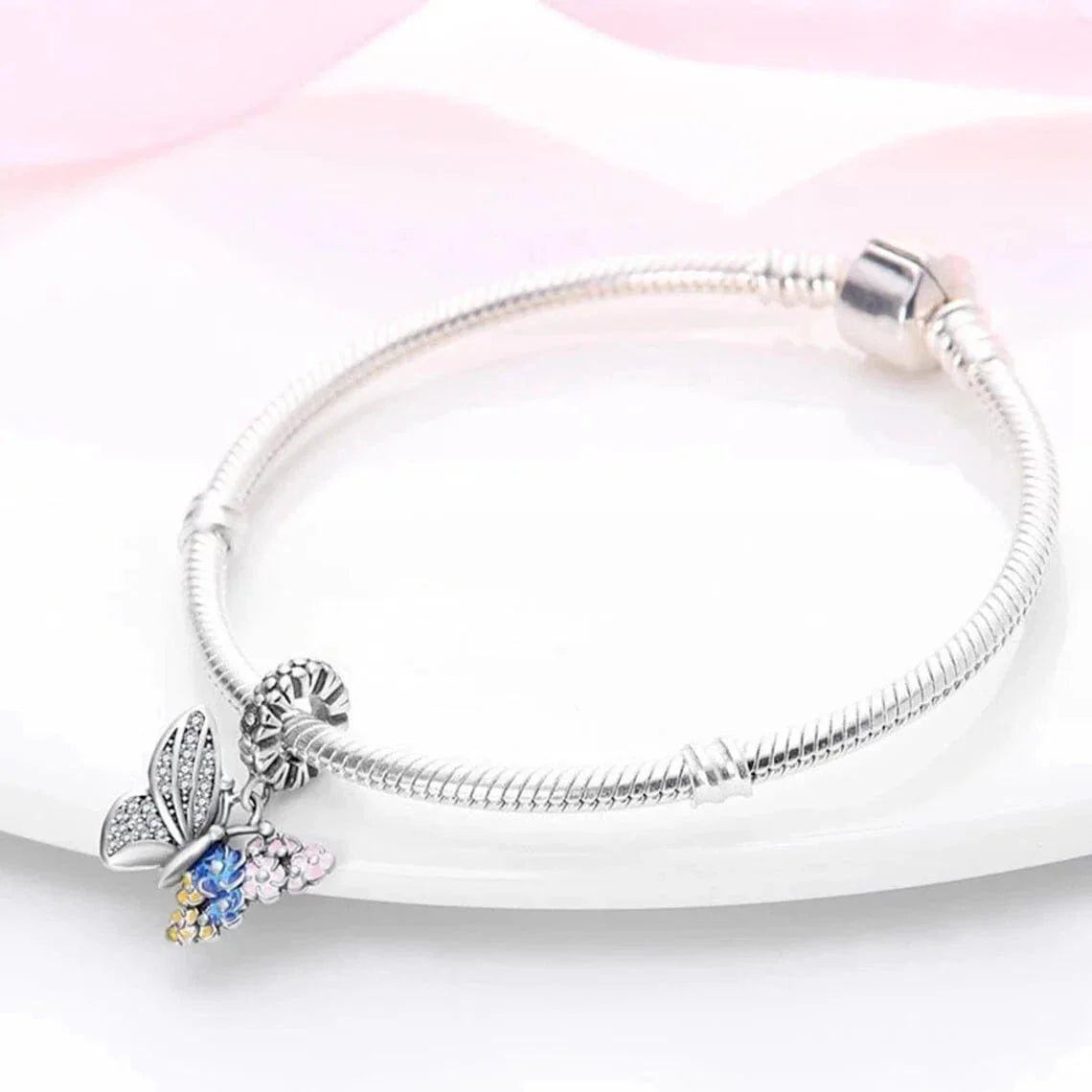 Amarante Jewelry Butterfly Flower Charm