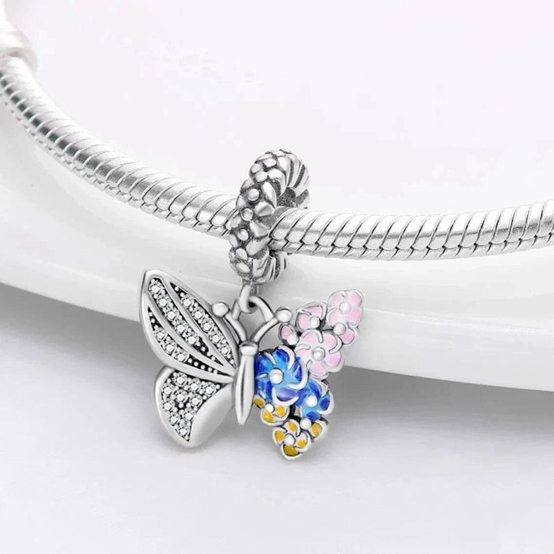 Amarante Jewelry Butterfly Flower Charm