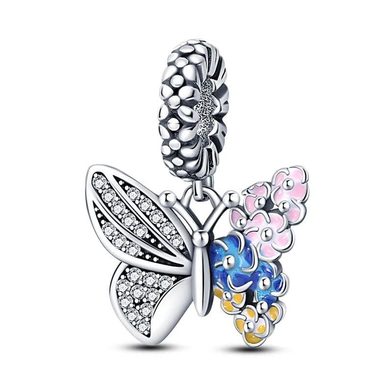 Amarante Jewelry Butterfly Flower Charm