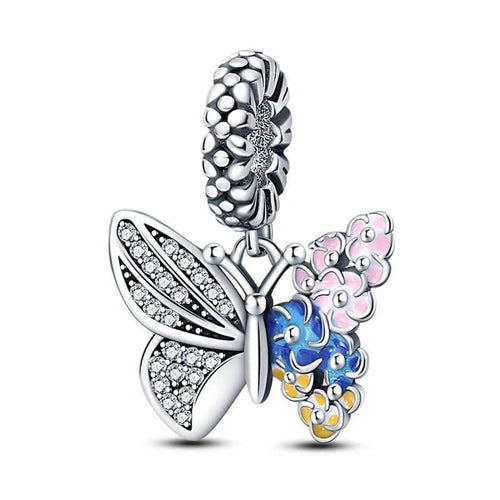Amarante Jewelry Butterfly Flower Charm