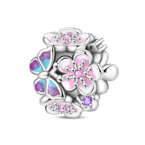 Amarante Jewelry Butterfly & Flower Garden Charm