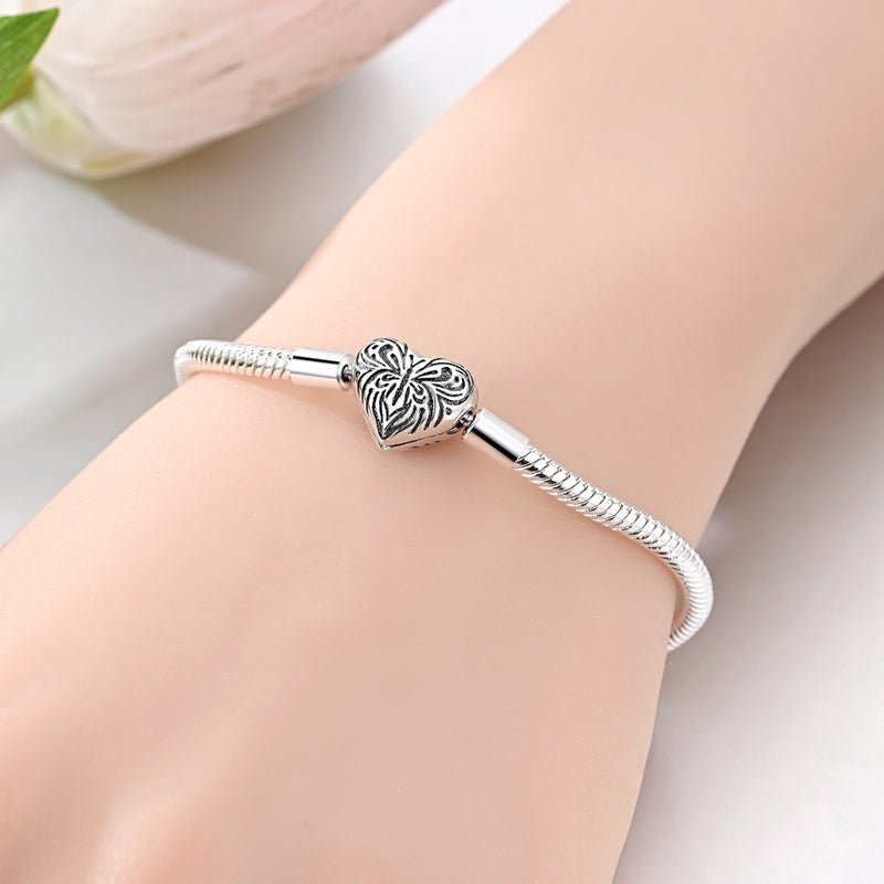 Amarante Jewelry Butterfly Heart Snake Chain Bracelet
