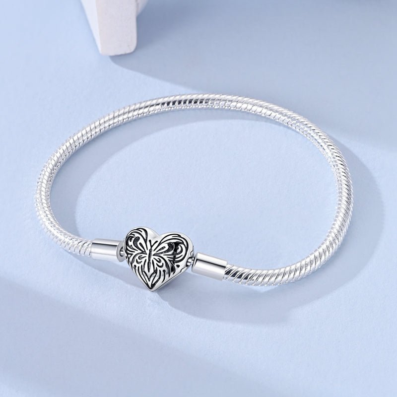 Amarante Jewelry Butterfly Heart Snake Chain Bracelet