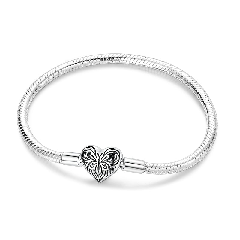 Amarante Jewelry Butterfly Heart Snake Chain Bracelet