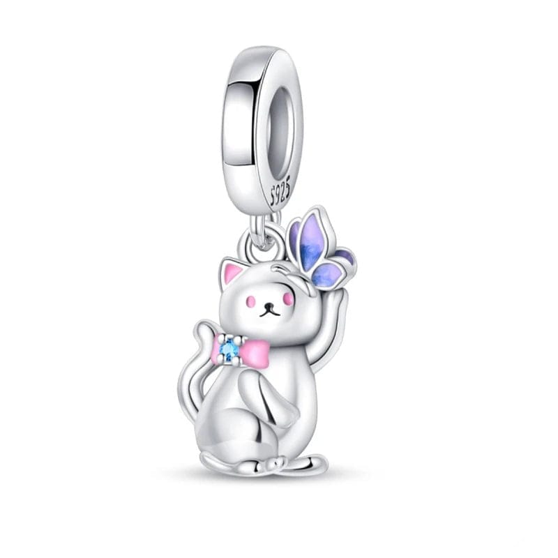 Amarante Jewelry Butterfly Kitten Dangle Charm