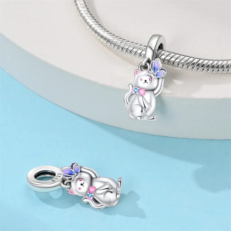 Amarante Jewelry Butterfly Kitten Dangle Charm