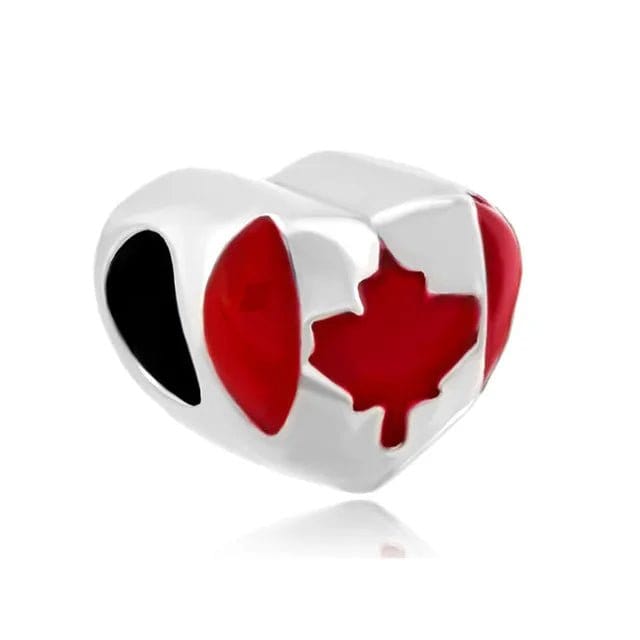 Amarante Jewelry Canada Flag Heart Charm