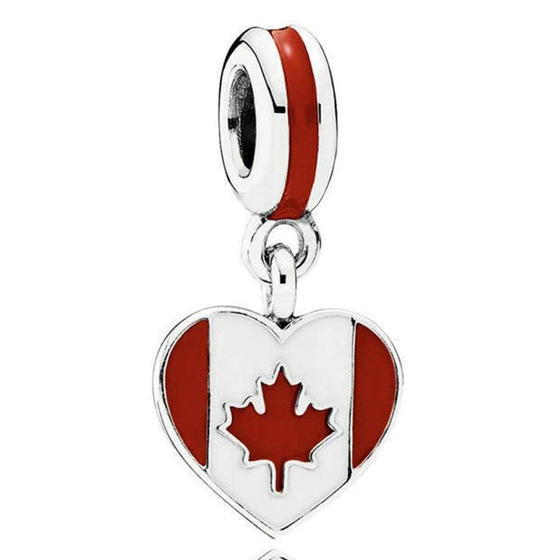 Amarante Jewelry Canada Heart Flag Dangle Charm