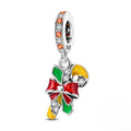 Amarante Jewelry Candy Cane with Festive Bow Dangle Charm
