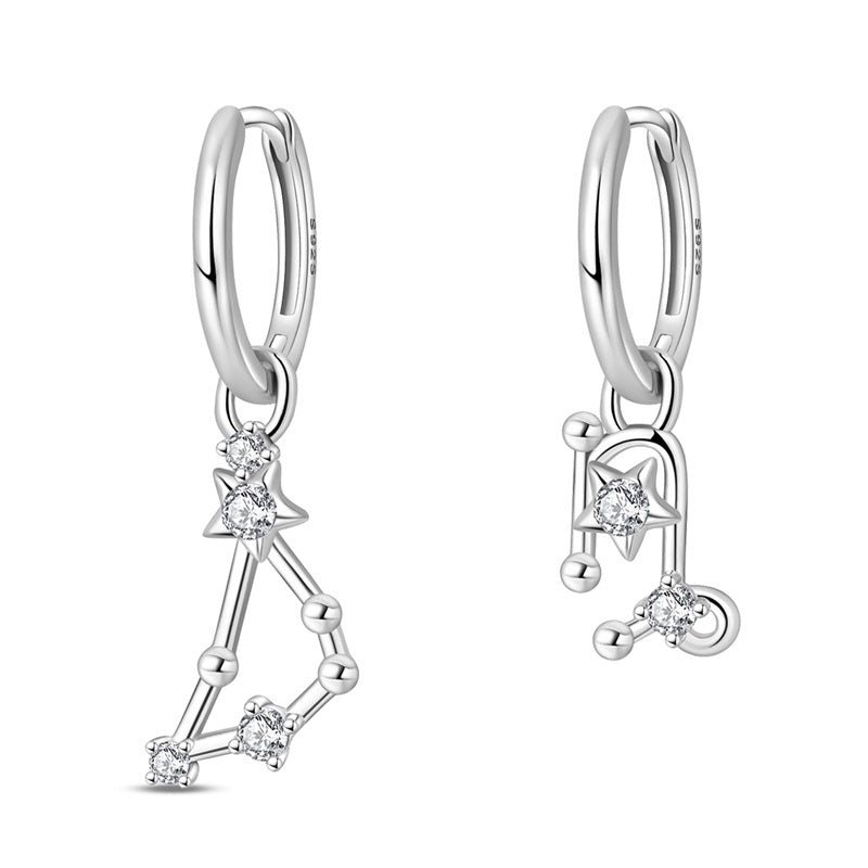 Amarante Jewelry Capricorn Constellation Zodiac Hoop Earrings