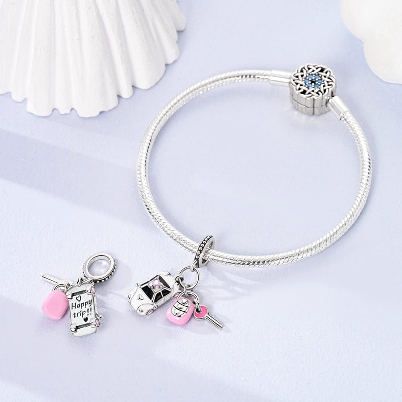 Amarante Jewelry Car, Key & Remote Drive Triple Dangle Charm