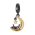 Amarante Jewelry Cat and Moon Dangle Charm