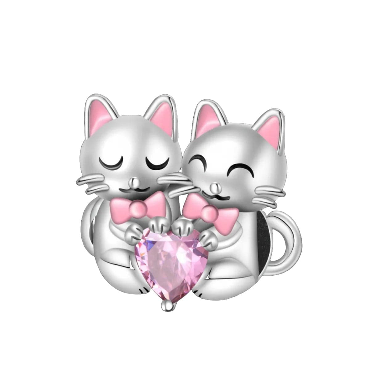 Amarante Jewelry Cat Couple Heart Charm