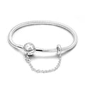 Amarante Jewelry Celestial Moon and Star Charm Bracelet & Safety Chain