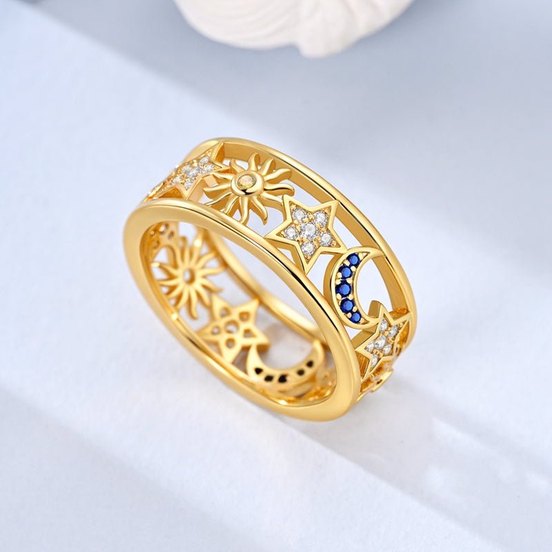 Amarante Jewelry Celestial Sun, Moon & Star Gold Ring