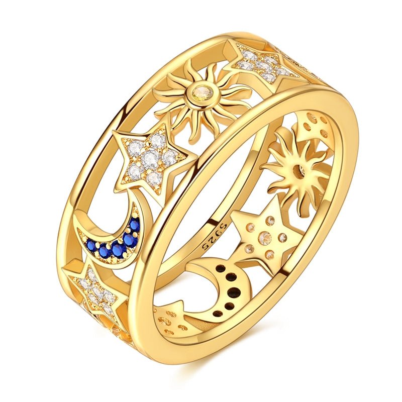 Amarante Jewelry Celestial Sun, Moon & Star Gold Ring