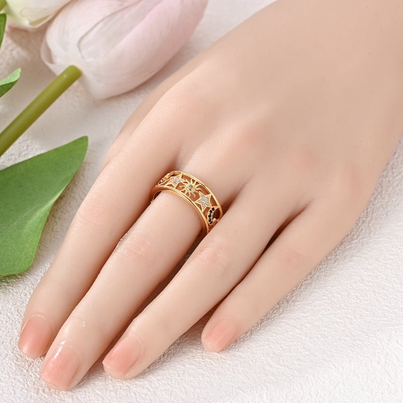 Amarante Jewelry Celestial Sun, Moon & Star Gold Ring