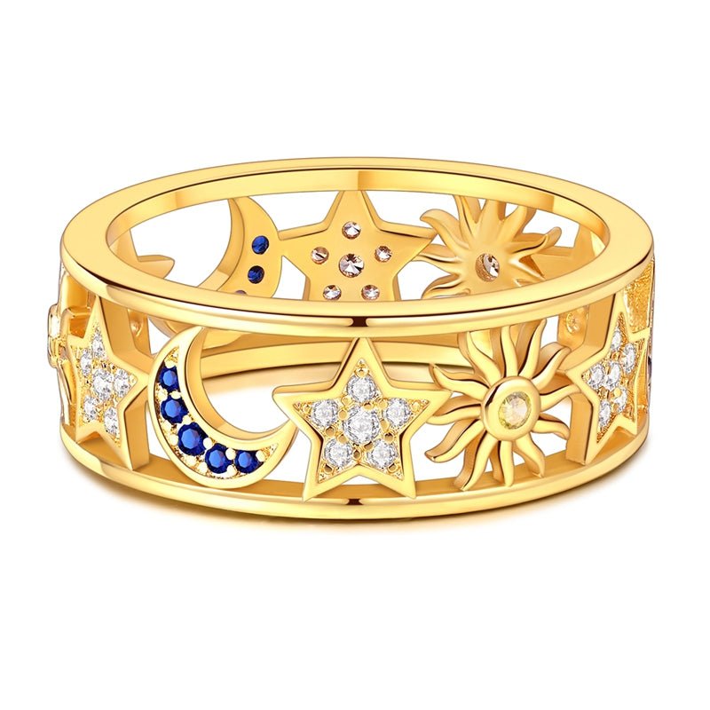 Amarante Jewelry Celestial Sun, Moon & Star Gold Ring