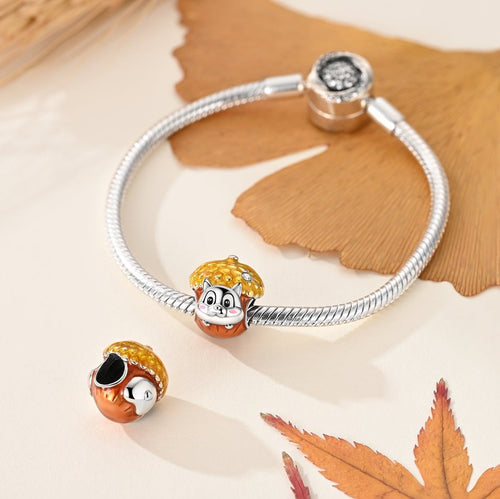 Amarante Jewelry Chipmunk Hiding in Acorn Charm