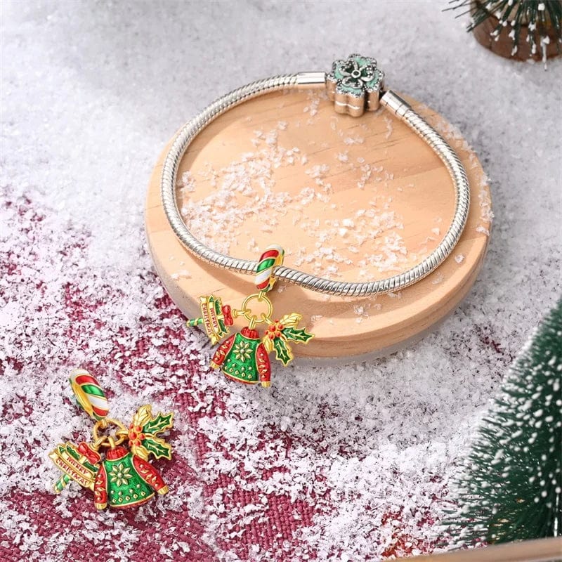 Amarante Jewelry Christmas Sweater, Holly Leaves, and Festive Ornament Charm