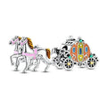 Amarante Jewelry Cinderella Carriage & Horses Dangle Charm