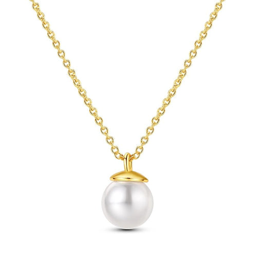 Amarante Jewelry Classic Gold Pearl Pendant Necklace