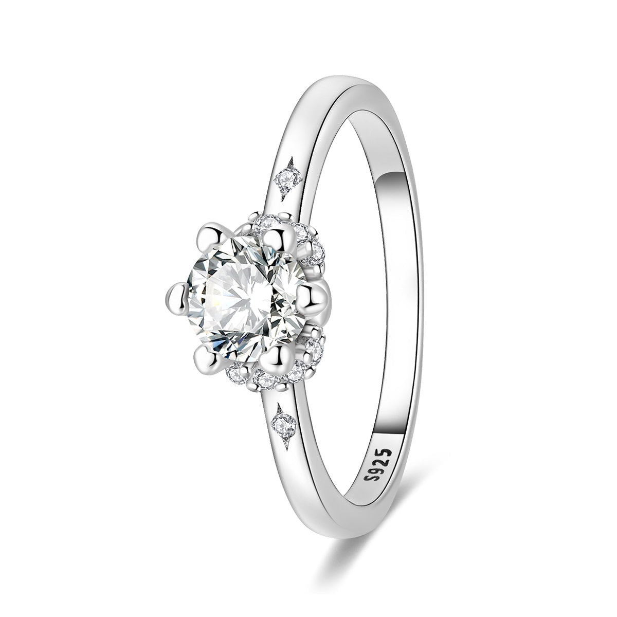 Amarante Jewelry Classic Halo Round Cut Sparkle Ring