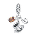 Amarante Jewelry Coffee Cup & Coffee Bean Dangle Charm