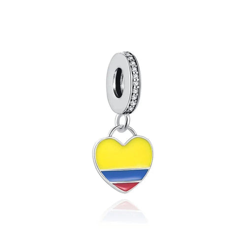Amarante Jewelry Colombia Heart Flag Dangle Charm