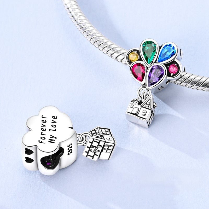Amarante Jewelry Colorful Balloon House “Forever My Love” Dangle Charm