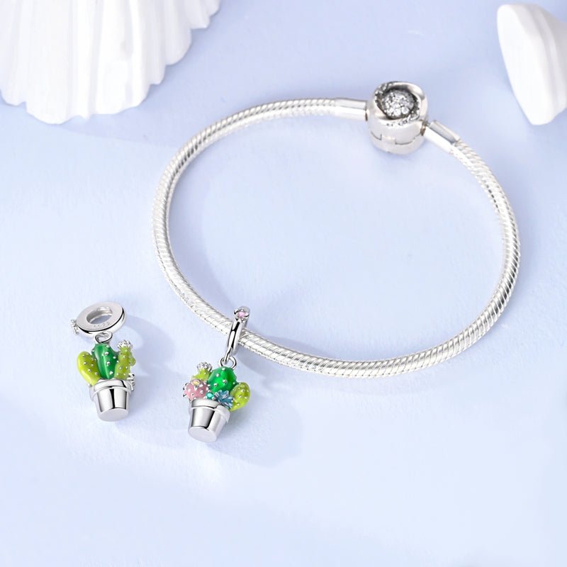 Amarante Jewelry Colorful Cactus Dangle Charm