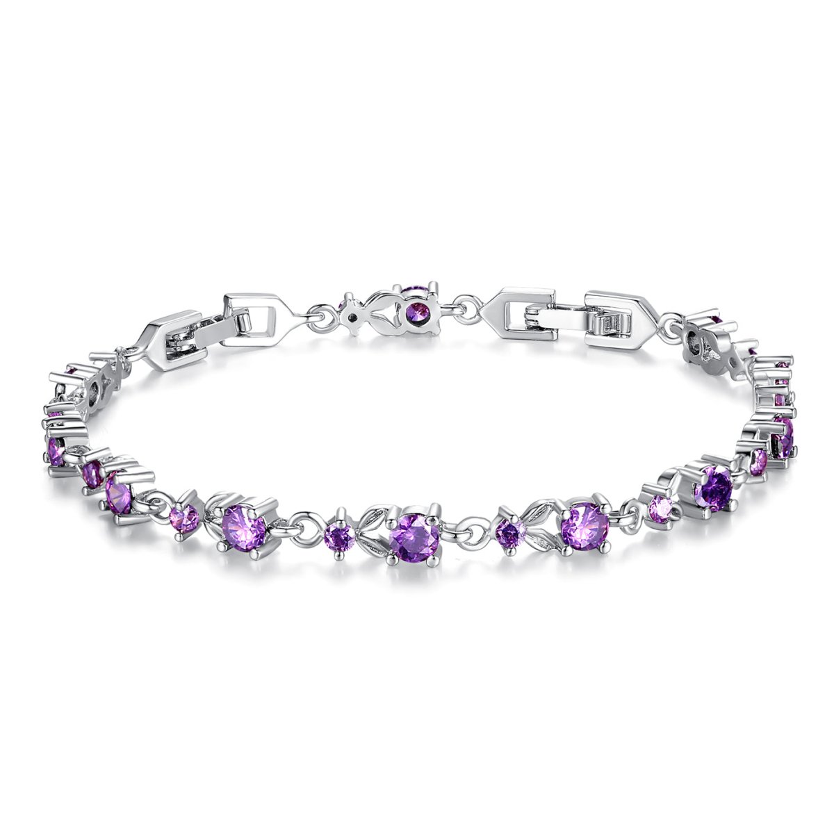 Amarante Jewelry Colorful Crystal Tennis Chain Bracelet