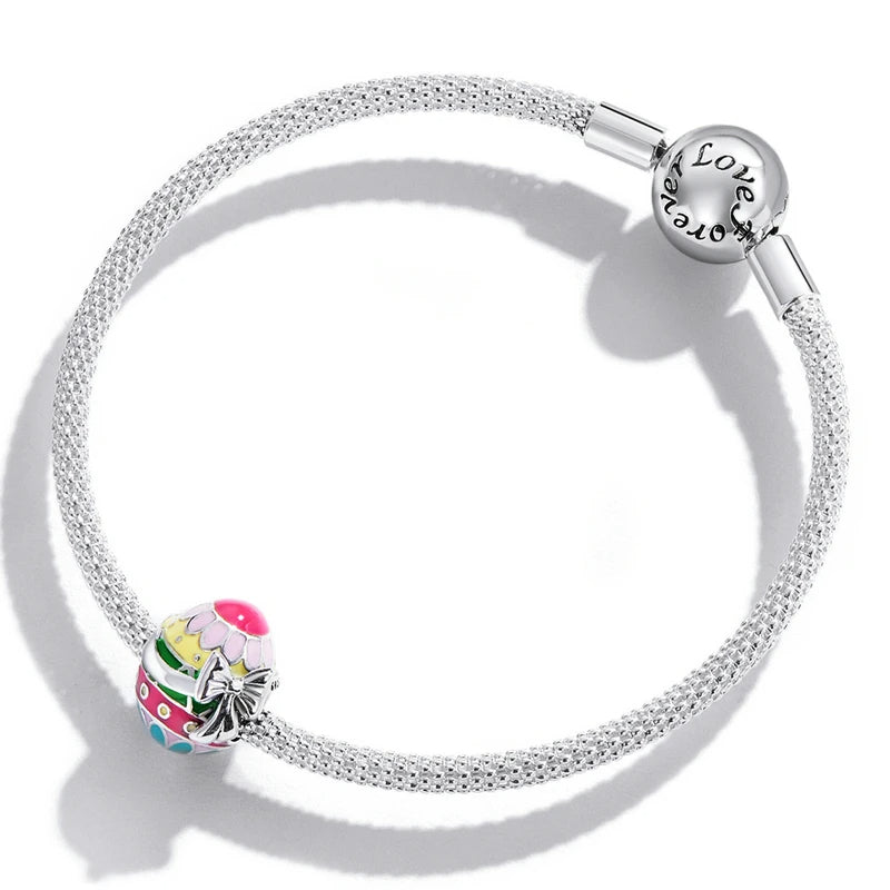Amarante Jewelry Colorful Easter Egg with Bow Charm