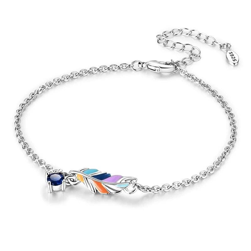Amarante Jewelry Colorful Feather Charm Bracelet