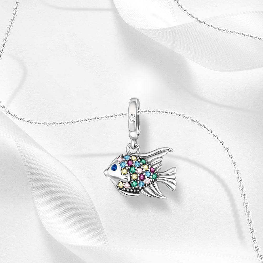Amarante Jewelry Colorful Gemstone Fish Charm
