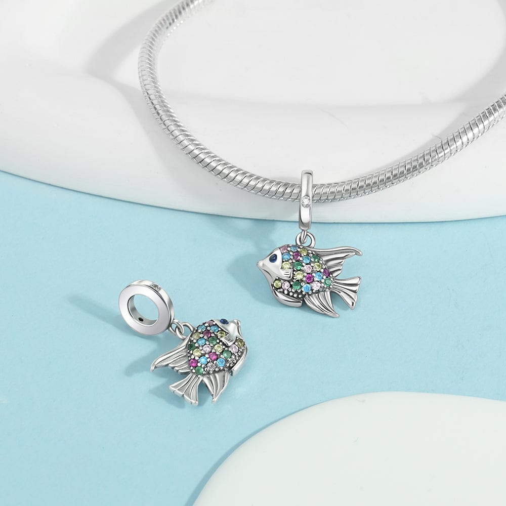 Amarante Jewelry Colorful Gemstone Fish Charm