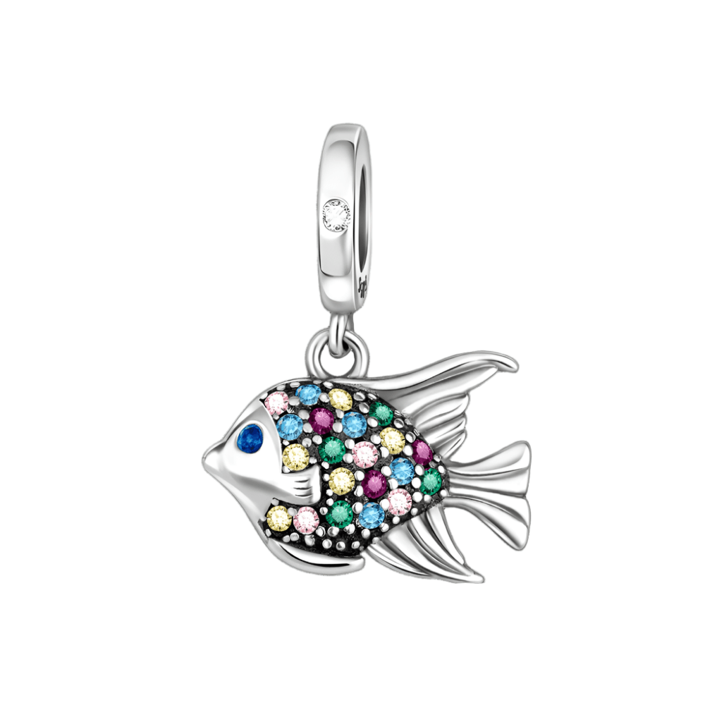 Amarante Jewelry Colorful Gemstone Fish Charm