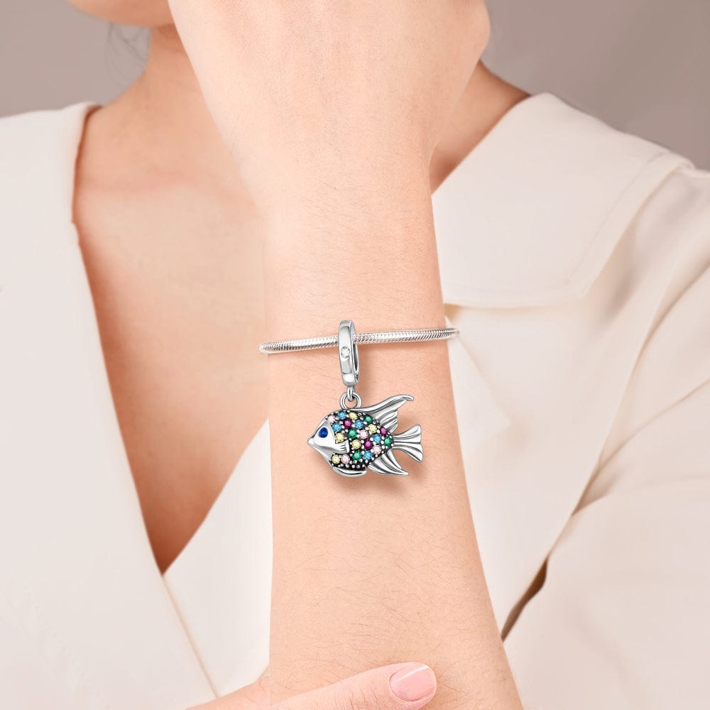 Amarante Jewelry Colorful Gemstone Fish Charm