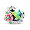 Amarante Jewelry Colorful Hummingbird & Bloom Charm