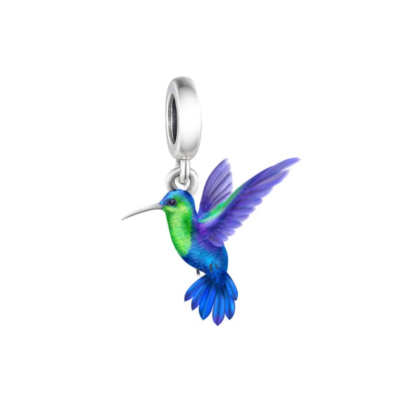 Amarante Jewelry Colorful Hummingbird Dangle Charm