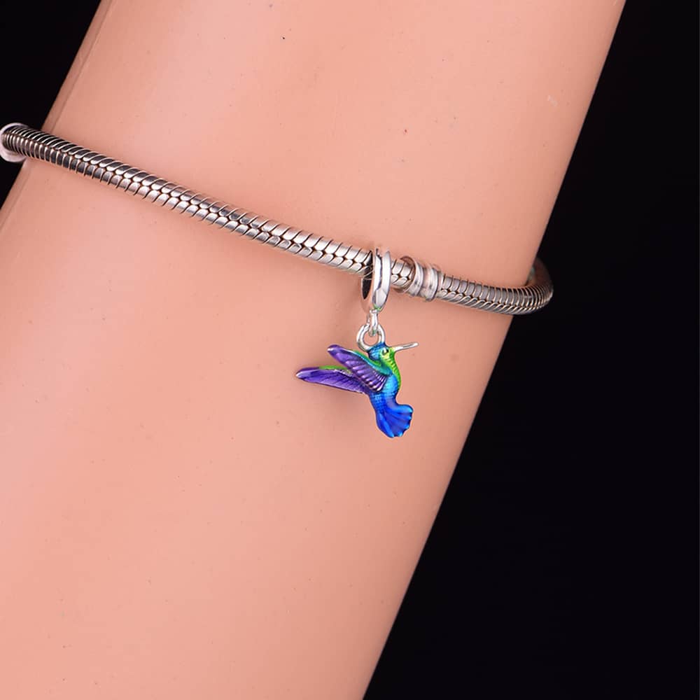Amarante Jewelry Colorful Hummingbird Dangle Charm