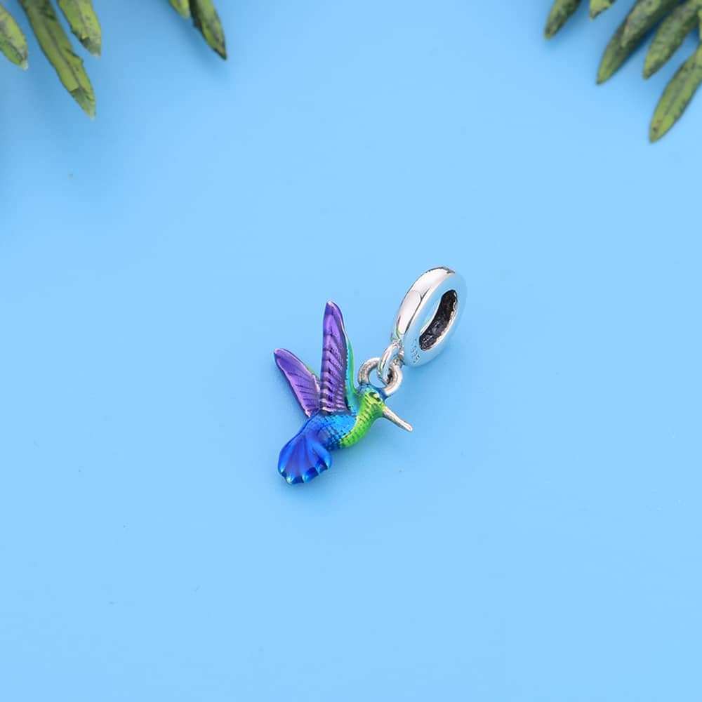 Amarante Jewelry Colorful Hummingbird Dangle Charm
