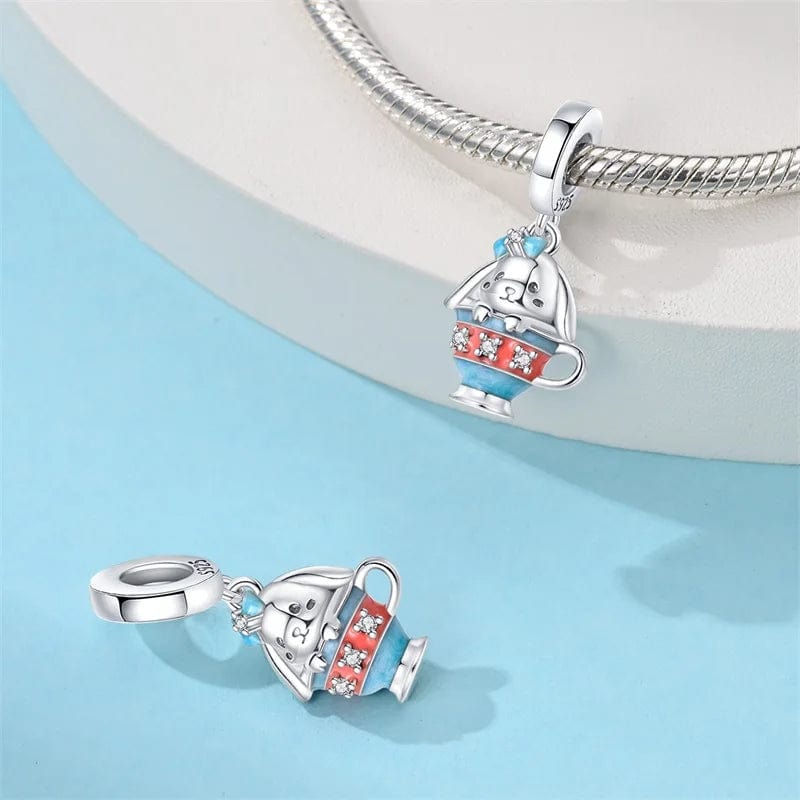 Amarante Jewelry Colorful Teacup Bunny Charm