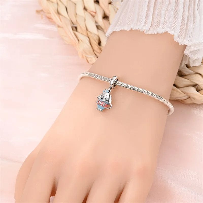 Amarante Jewelry Colorful Teacup Bunny Charm