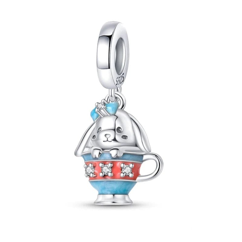 Amarante Jewelry Colorful Teacup Bunny Charm