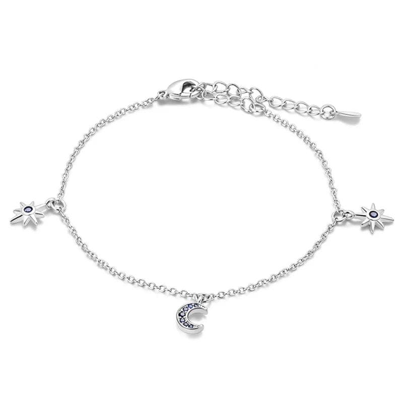 Amarante Jewelry Crescent Moon and Star Charm Bracelet
